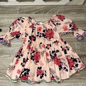 Matilda Jane Great Delight Tunic Top in a pink floral print Size 2